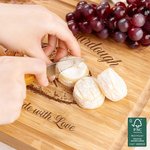 Personalised Engraved Name Sourdough Handmade with Love Charcuterie Chopping Board with Juice Groove Kitchen Decor Birthday Gift for Bakers