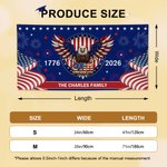 Personalised 250th Anniversary American Flag Fireworks Eagle Party Banner with Text Independence Day Gift for American