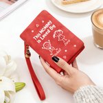 Portafoglio da polso personalizzato in pelle PU con titolo e nome Regalo di compleanno per la festa della mamma per la nonna