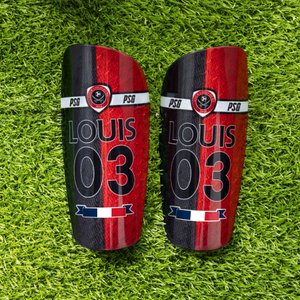 Protège-tibias durables personnalisés avec nom et logo de l'équipe Cadeau d'anniversaire pour les joueurs de football et leurs amis