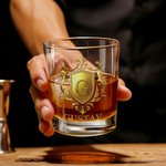 Personligt whiskyglas med namn och initialer 295 ml klassisk design perfekt som födelsedagspresent eller jubileumsgåva till man