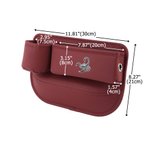 Personalisierte einfache Logo Text PU Leder Autositz Lücke Lagerung Zubehör Auto Dekoration Geburtstagsgeschenk für Autobesitzer