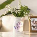 Personlig Glitter Födelseblomma Keramisk vas med namn Heminredning Födelsedag Mors dag Present till mamma mormor