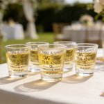Vasos de chupito personalizados Take A Shot We Tied the Knot con nombre Set de 2 Vasos de chupito para despedida de soltero Regalo de boda