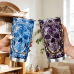 Personalized Multicolor Crystal Skeleton 20 oz Tumbler with Name Daily Use Birthday Gift for Friend Family