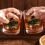 Personalisierte Retro Golden Age Style 10 oz Whiskey Glas mit Namen und Jahr Vatertag Geburtstag Geschenk für Männer