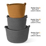 Personalised Cotton Rope Dog Cat Toy Storage Basket with Name and Pattern Pet Birthday Anniversary Gift for Pet Owner Lover