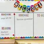 Aimant personnalisé pour tableau blanc arc-en-ciel avec texte Outil d'enseignement interactif Cadeau d'appréciation de rentrée pour enseignant