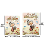Personlig akvarell mormor tecknad karaktär akrylplatta med namn heminredning mors dag födelsedagspresent till mormor