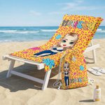 Serviette de plage surdimensionnée à séchage rapide personnalisée avec nom Activités de plein air Fête de la plage Cadeau pour femmes Famille Besties