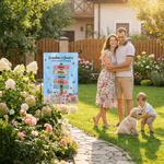 Personalized Floral Butterfly Garden Flag with Name and Text Outdoor Yard Porch Decor Birthday Mother's Day Spring Gift for Family Grandma Mom