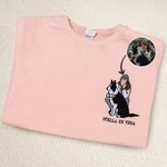 Gepersonaliseerd Geborduurd Veelkleurig T-shirt Sweatshirt of Hoodie met Foto en Tekst Verjaardagscadeau voor Familie en Huisdierliefhebbers