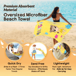 Serviette de plage surdimensionnée à séchage rapide personnalisée avec nom Activités de plein air Fête de la plage Cadeau pour femmes Famille Besties