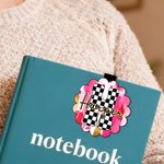 Personalised Pink-Gold Style Checkered Initial Magnetic Bookmark Clip with Name Book Club Birthday Gift for Reading Lovers Bookworms