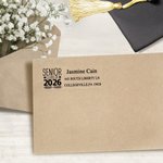 Personalized Class of 2026 Graduation Season Address Labels Stickers with Name Envelope Invitation Decor Graduation Party Favor for Graduate Teacher