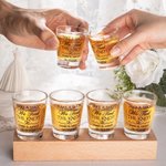 Vasos de chupito personalizados Take A Shot We Tied the Knot con nombre Set de 2 Vasos de chupito para despedida de soltero Regalo de boda
