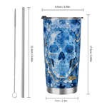 Personalized Multicolor Crystal Skeleton 20 oz Tumbler with Name Daily Use Birthday Gift for Friend Family