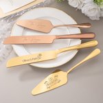 Personalised 2pcs Wedding Cake Cutting Set Engraved Knife Server with Names and Date Anniversary Bridal Party Gift for Couple