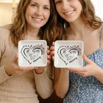 Personalized Paw Hands Flower Butterfly Heart Ceramic Trinket Jewelry Dish with 1-5 Names Mother's Day Birthday Gift for Mom Grandma