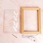 Personalised Handwritten Letter LED Night Light with Text Signature and Wooden Frame Birthday Mother's Day Gift for Mom Grandma