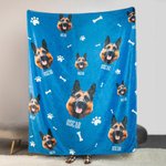Coperta di flanella personalizzata con nome, regalo di Natale di compleanno per gli amanti degli animali.