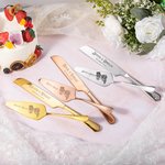 Gepersonaliseerd doodskop taartmes en taartschep set met gegraveerde namen en datum bruiloft bruids douche cadeau voor echtpaar