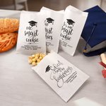 Personalized Grad Cap Smart Cookie Food-Grade Paper Treat Bags with Name Set of 20 Graduation Party Favors Gift for Class of 2026 Graduates Seniors