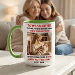 Gepersonaliseerde veelkleurige moeder-dochter foto 11/15 oz keramische koffiemok met tekst Dagelijks gebruik Moederdag Verjaardagscadeau voor vrouwen