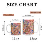 Personlig färgglad oljemålningsstil Hands in Hands 11/15 oz keramisk mugg med namn Daglig användning Mors dag Födelsedagspresent till mor mormor