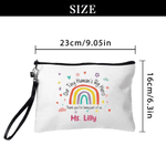 Personalisierte Tiny Human's Tamer Große Kapazität Tote Tasche Tragbare Make-up Tasche mit Namen Tägliche Verwendung Kindertagesstätte Vorschule Lehrer Tag Geschenk für Lehrer