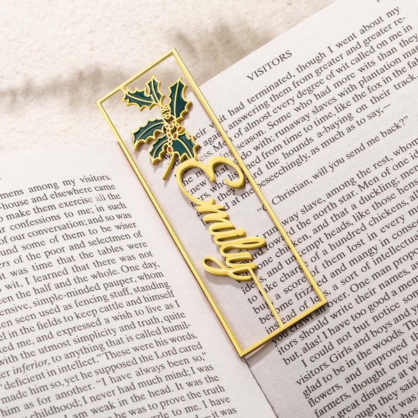 Segnalibro personalizzato fatto a mano, acquerellato, con nome e cognome, regalo di compleanno per lettori amanti dei libri