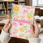 Personalisierte bunte Schachbrettblumen A5 Notizbuch mit Namen täglichen Gebrauch Tagebuch Geburtstag Geschenk für Frauen Freunde