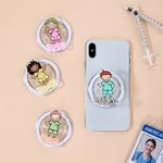 Personalized Simple Line Cartoon Nurse Character Acrylic Magnetic Phone Grip Stand Holder with Name Nurse Week Appreciation Gift for for Medical Staff