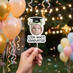 Personalisierte Graduierung Kappe Gesicht Foto Cupcake Topper mit Text Graduierung Party Geschenk für Absolventen