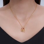 Personalisierte Hochlandkuh Geburtsstein Herz Halskette Minimalistischer Schmuck Geburtstag Muttertag Jahrestag Geschenk für Frau Mama
