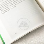 Personalised Flower and Book DIY Name Embosser Stamp with Storage Bag Hand-Held Embossing Stamp Birthday Gift for Books Lover Book Club