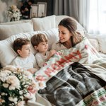 Personalized Multicolor Ultrasound Photo Soft Fleece Blanket with Name Pregnancy Room Decor Baby Shower Gift for Mom Grandmom