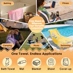 Gepersonaliseerd Pareleffect Geboortebloem Sneldrogend Strandlaken met Initiaal en Naam Strandfeest Verjaardagscadeau voor Familie