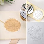 Personalised Dragon Fantasy Novel Book Embosser Stamp with Name Text Birthday Reading Party Gift for Book Dragon Lover