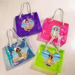Sac Fourre-Tout Personnalisé avec Nom et Fille de Dessin Animé Sac Transparent Holographique Cadeau d'Anniversaire pour Femmes Filles