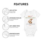 Personalised Cute Cartoon Animal Our 1st Mother's Day 100% Cotton Babysuit Kid's T-shirt with Name Baby Shower Birthday Gift for Baby Kid