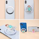 Personalized Simple Line Cartoon Nurse Character Acrylic Magnetic Phone Grip Stand Holder with Name Nurse Week Appreciation Gift for for Medical Staff