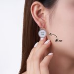 Orecchini personalizzati con foto e testo, accessori commemorativi - Regalo di compleanno o anniversario per donne e amanti degli animali