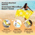 Personlig flerfarget Daisy Quick Dry Soft Oversized Beach Towel med navn Travel Essentials Beach Party Bursdagsgave til henne