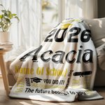 Personlig You Did It Graduation Cap Mjuk plädfilt med namnår och skolnamn Hem Graduation Party Gift för Graduates