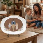 Personalisierte Foto Multicolor Flat-Stil dekorative Platte mit Text Desktop-Dekoration Jahrestag Geschenk für Mutter Großmutter beste Freundin