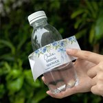 Personalized Flower Bow Wedding Theme Water Bottle Label Sticker Set of 20 Something Blue Engagement Bridal Shower Party Gift for Couple