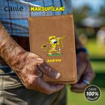 Marsupilami Estuche de golf de cuero de poliuretano personalizado con nombre Regalo diario para los amantes del golf | Callie × Marsupilami