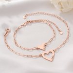 Personalised Heart Mom and Daughter Bracelets with Names Dainty Jewellery Set of 2 Mother's Day Birthday Gift for Mom Daughter