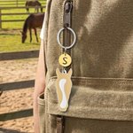 Personalisierte Pferd Gesichtsmarkierung Silhouette Schlüsselanhänger mit Brief Spieltag Jahrestag Geschenk für Pferdeliebhaber